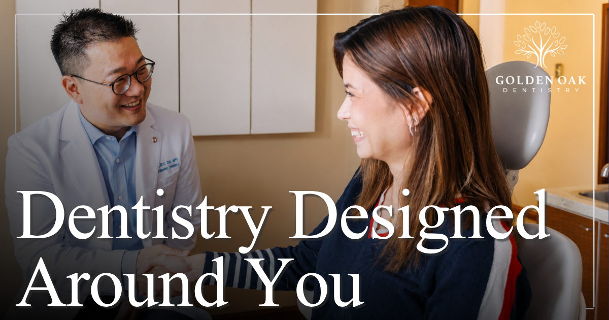 Dentistry Designed Around You Doctor smiling with happy patient