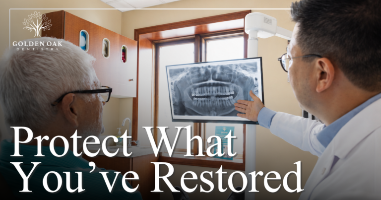 Protect What You’ve Restored doctor showing xrays to patient